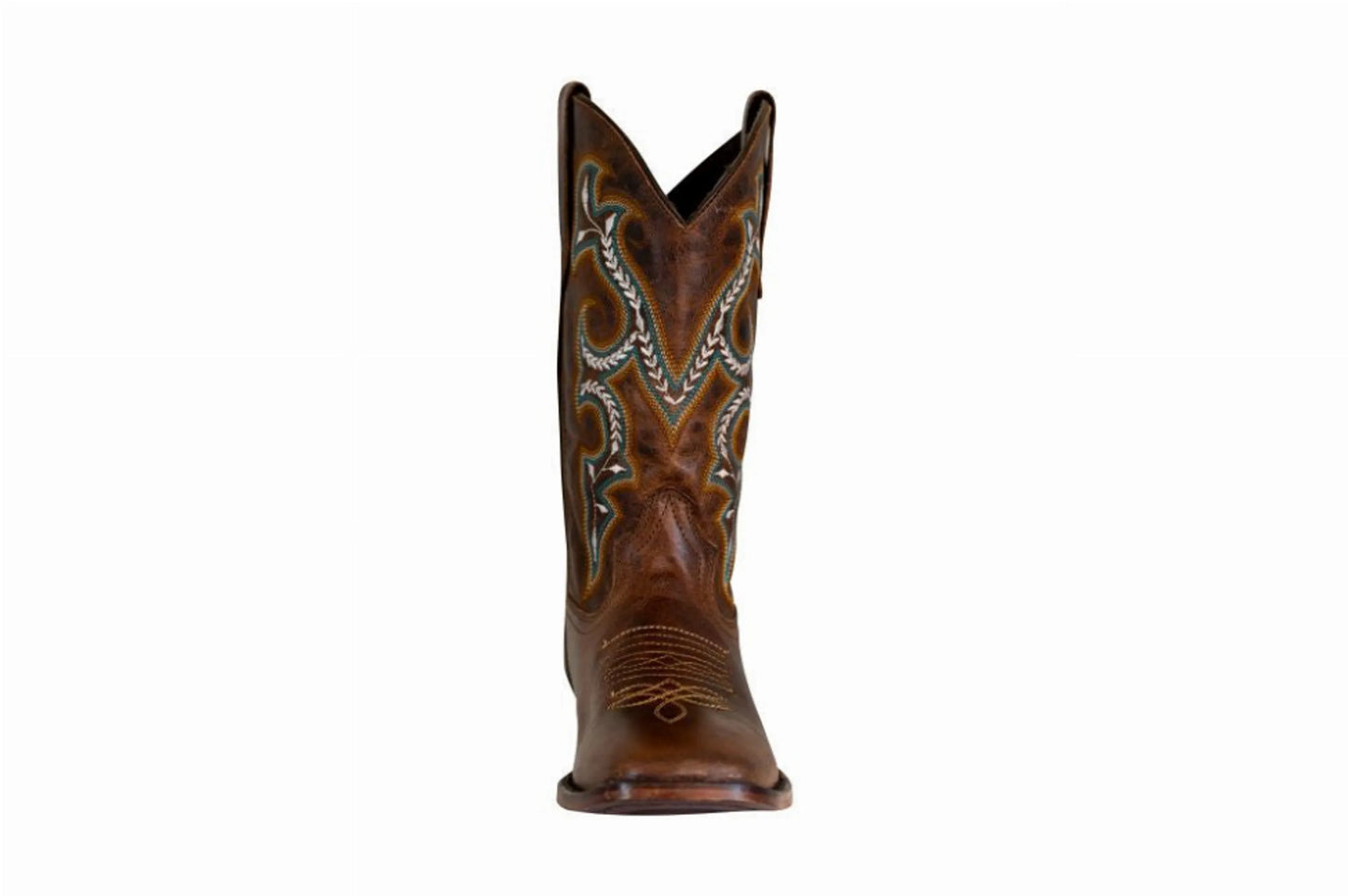 TuffRider Women's Jenny Embroidered Leather Square Toe Western Boots