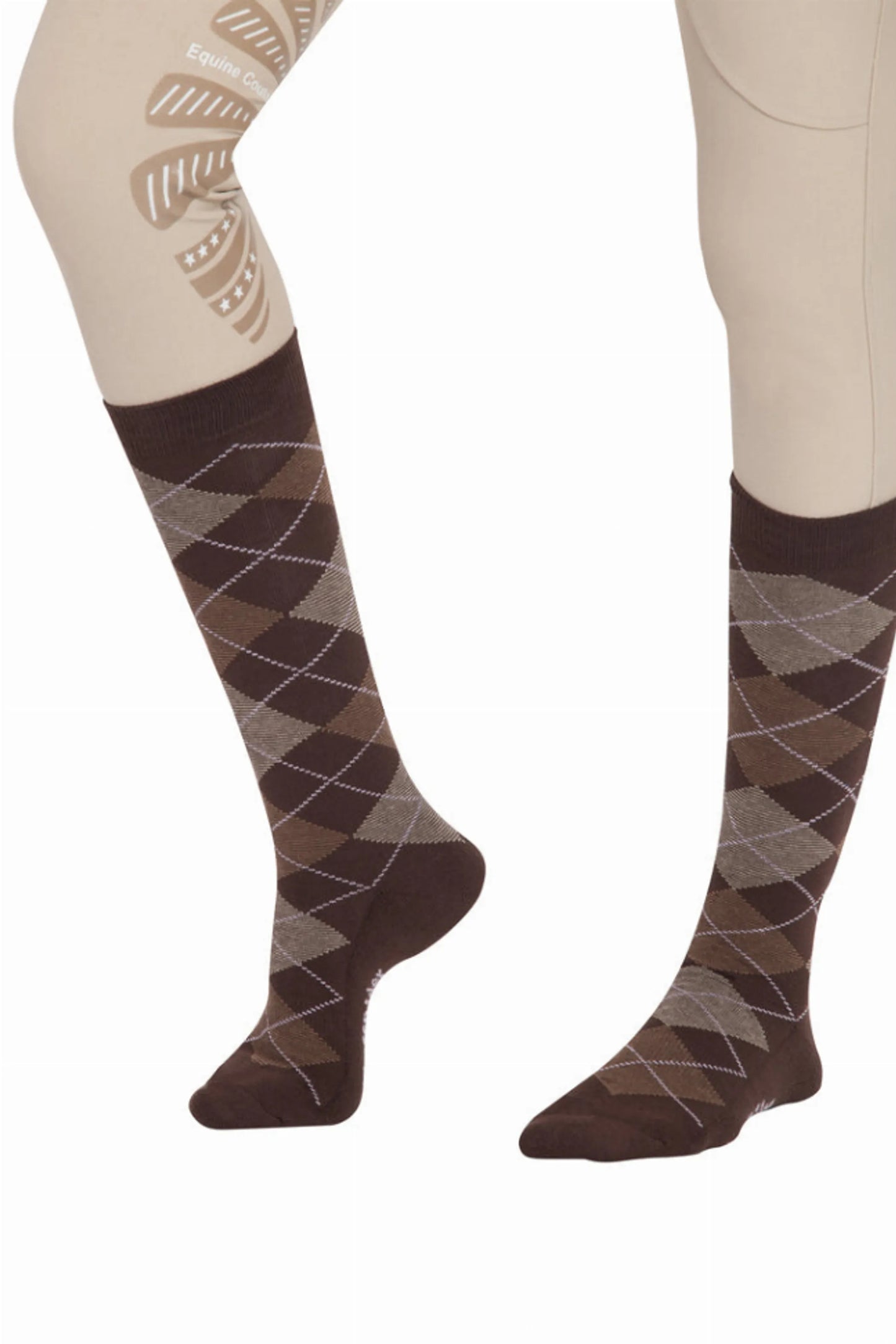TuffRider Ladies Bamboo Argyle Knee Hi Socks