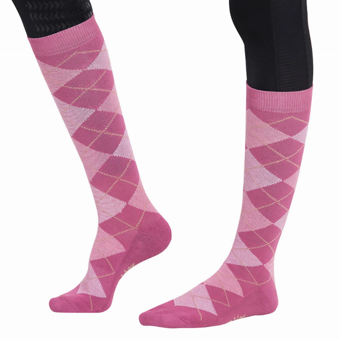 TuffRider Ladies Bamboo Argyle Knee Hi Socks