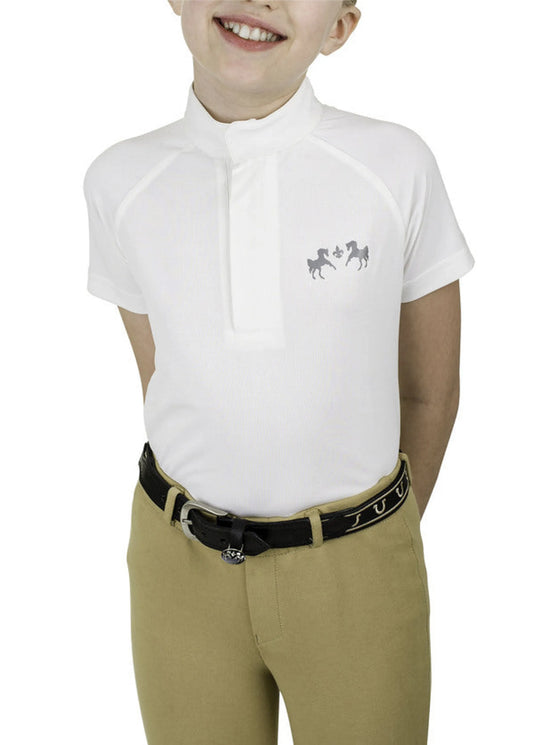 Equine Couture Children'S Magda Lace Equicool Short Sleeve Show Shirt