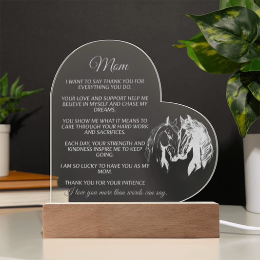 I Love You More Than Words Can Say Acrylic Heart